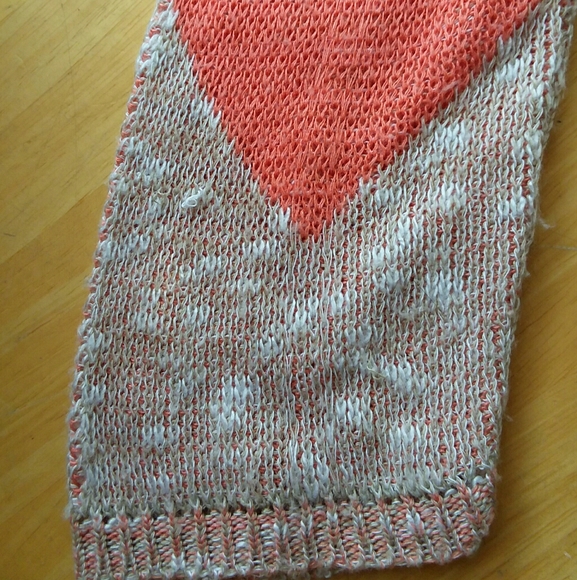 Spring/Summer Bohemian Coral Chevron Print Cardigan🛍️ - Picture 6 of 7